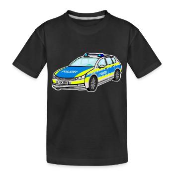 Voiture de police allemande, voiture de police, voiture de patrouille - T-shirt bio Premium Enfant - noir - Devant