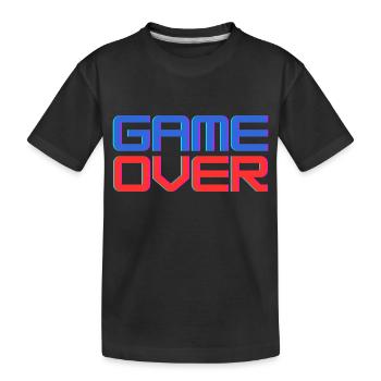Game Over - Kinder Premium Bio T-Shirt - Schwarz - Vorne