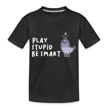 Smart Pigeon Lustiges Design für Taubenliebhaber - Kinder Premium Bio T-Shirt - Schwarz - Vorne