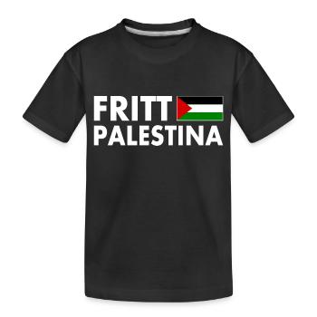 fritt palestina - Kids' Premium Organic T-Shirt - black - Front