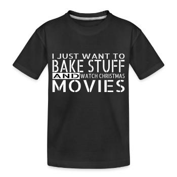 Pastry Shop Oven Baking Bread Dinosaur Moon - Kids' Premium Organic T-Shirt - black - Front