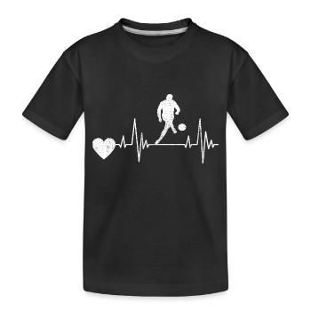 Fußballspieler Fußballmannschaft Fußballdesign - Kinder Premium Bio T-Shirt - Schwarz - Vorne
