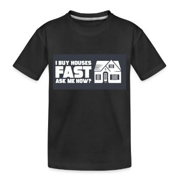 J’achète des maisons rapidement Agent d’investissement immobilier - T-shirt bio Premium Enfant - noir - Devant