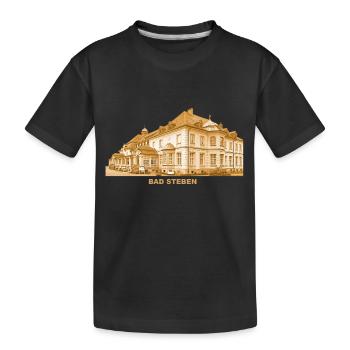 Bad Steben Staatsbad Kur Oberfranken Bayern - Kinder Premium Bio T-Shirt - Schwarz - Vorne