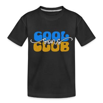 Cool Sons Club Groovy Retro Dad Mom Father's Day - Kids' Premium Organic T-Shirt - black - Front