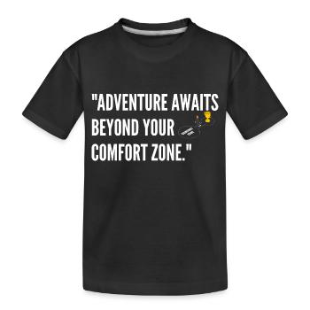 Dictons Zone de confort Pas audacieux Marcher courageusement - T-shirt bio Premium Enfant - noir - Devant
