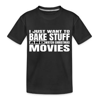 Happy Funny Gym Beach Holiday Baker Work Beard - Kids' Premium Organic T-Shirt - black - Front