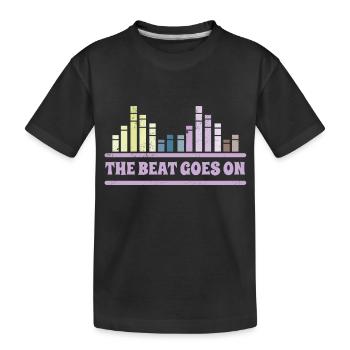 The Beat goes on DJ Musiker Equalizer - Kinder Premium Bio T-Shirt - Schwarz - Vorne