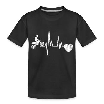 Moto Moto Moto Motocross Moto Fan - T-shirt bio Premium Enfant - noir - Devant