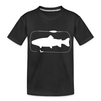 Trout Sbirolino assembly with bee maggot - Kids' Premium Organic T-Shirt - black - Front