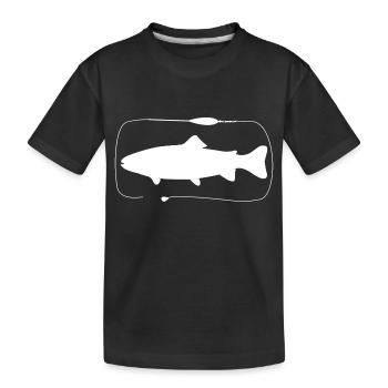 Trout Sbirolino assembly with paste - Kids' Premium Organic T-Shirt - black - Front