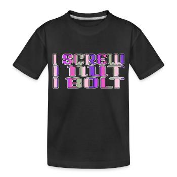 Idée de cadeau d’anniversaire d’outils de mécanicien d’avion - T-shirt bio Premium Enfant - noir - Devant