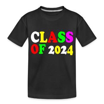 Class of 2024 - Kids' Premium Organic T-Shirt - black - Front