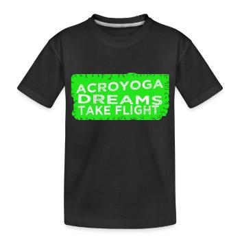 Yoga, Heureux, Musculation, Positivité corporelle, Plaisir - T-shirt bio Premium Enfant - noir - Devant