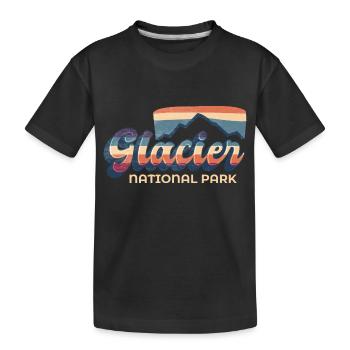Gletscher-Nationalpark Britisch-Kolumbien Kanada - Kinder Premium Bio T-Shirt - Schwarz - Vorne