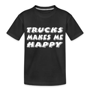 Truck - Kinder Premium Bio T-Shirt - Schwarz - Vorne
