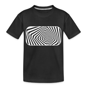 Optische Illusion - Faszinierende Visuelle - Kinder Premium Bio T-Shirt - Schwarz - Vorne