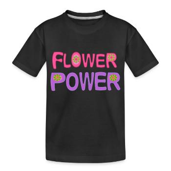 Le pouvoir des fleurs - T-shirt bio Premium Enfant - noir - Devant