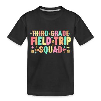 Lehrerschüler Dritte 3. Klasse Exkursionstruppe - Kinder Premium Bio T-Shirt - Schwarz - Vorne
