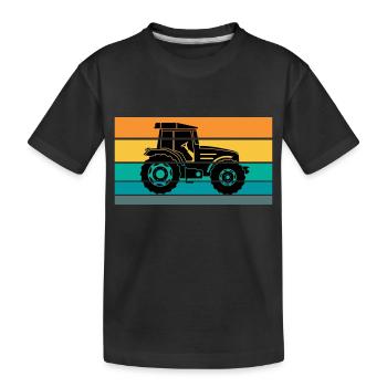 Tracteur - T-shirt bio Premium Enfant - noir - Devant