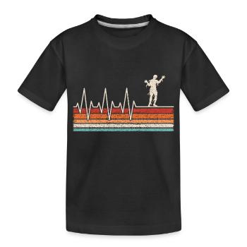 Mummy Heartbeat - Kids' Premium Organic T-Shirt - black - Front
