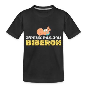 JE PEUX PAS BIBERON - T-shirt bio Premium Enfant - noir - Devant