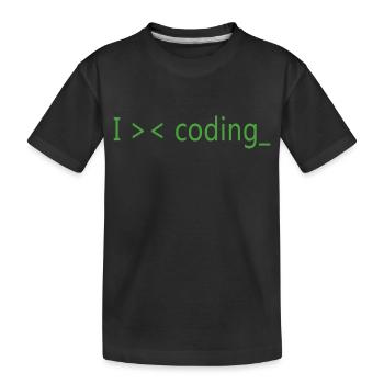 Ich liebe es, Programmierer zu programmieren - Kinder Premium Bio T-Shirt - Schwarz - Vorne