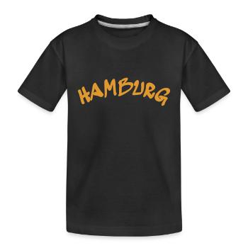 Hamburg - Hansestadt - Deutschland - Germany - Kinder Premium Bio T-Shirt - Schwarz - Vorne