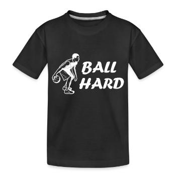 Basketball - Kinder Premium Bio T-Shirt - Schwarz - Vorne