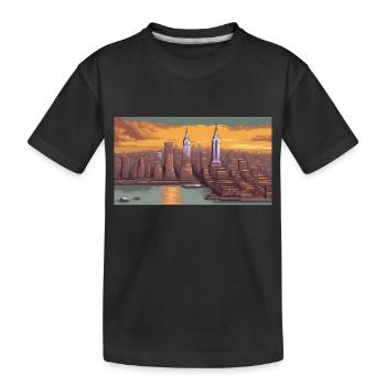 New York City - Pixel Art - T-shirt bio Premium Enfant - noir - Devant