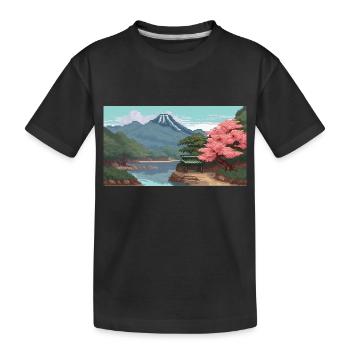 Miho No, Matsubara, Japan - Pixel Art - Kinder Premium Bio T-Shirt - Schwarz - Vorne