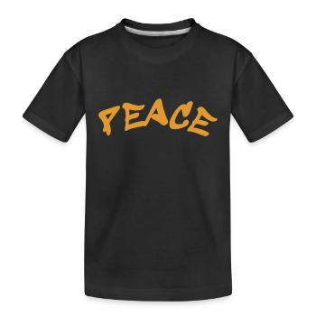 Slogan Paix et Amour - Frieden - T-shirt bio Premium Enfant - noir - Devant