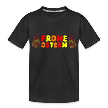 joyeuses Pâques - T-shirt bio Premium Enfant - noir - Devant