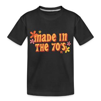 made in the 70s - Kinder Premium Bio T-Shirt - Schwarz - Vorne
