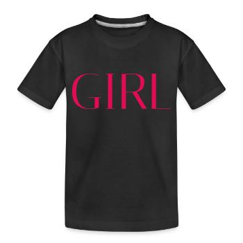 GIRL - Kids' Premium Organic T-Shirt - black - Front