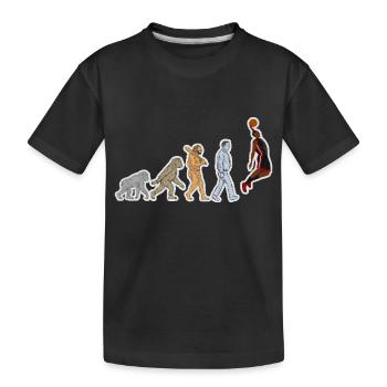 Evolution Joueur de Basket-ball Grunge - T-shirt bio Premium Enfant - noir - Devant