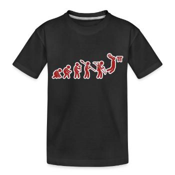 Evolution Basket-ball Rouge Blanc Grunge - T-shirt bio Premium Enfant - noir - Devant