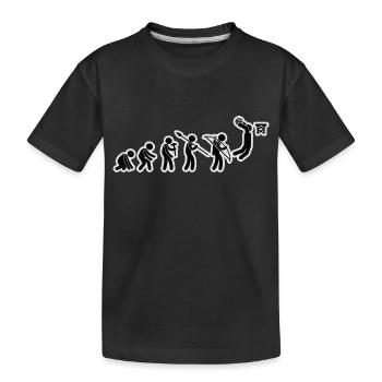 Evolution Basket-ball Noir Grunge - T-shirt bio Premium Enfant - noir - Devant
