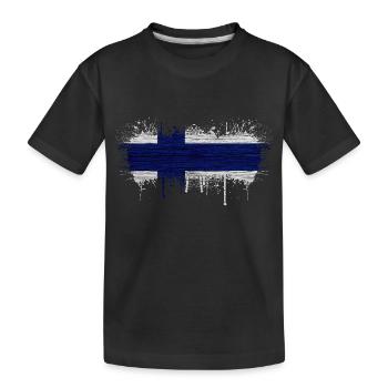Finlande Suomi helsinki scandinavie viking fine FIN - T-shirt bio Premium Enfant - noir - Devant