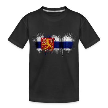 Finlande Suomi helsinki scandinavie viking fine FIN - T-shirt bio Premium Enfant - noir - Devant
