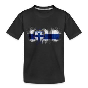 Finlande Suomi helsinki scandinavie viking fine FIN - T-shirt bio Premium Enfant - noir - Devant
