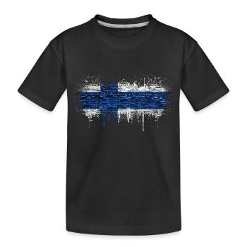 Finlande Suomi helsinki scandinavie viking fine FIN - T-shirt bio Premium Enfant - noir - Devant