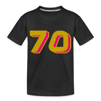 70. 70 ANS. 70e ANNIVERSAIRE. ANNIVERSAIRE 70 ANS. - T-shirt bio Premium Enfant - noir - Devant