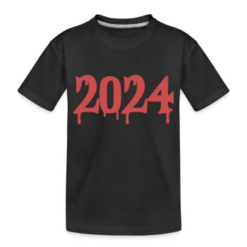 2024 - Kinder Premium Bio T-Shirt - Schwarz - Vorne