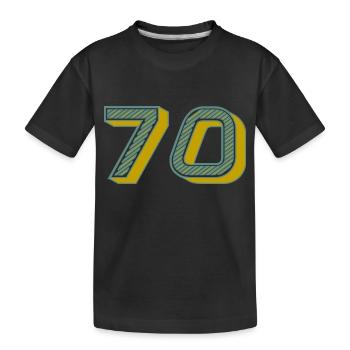 70. 70 ANS. 70e ANNIVERSAIRE. ANNIVERSAIRE 70 ANS. - T-shirt bio Premium Enfant - noir - Devant