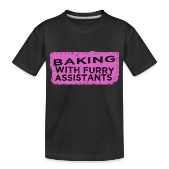 awesome animal habitats baking tips - Kids' Premium Organic T-Shirt - black - Front