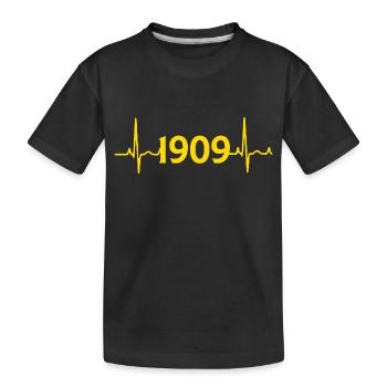 Dormtund Herzschlag Liebe EKG - Kinder Premium Bio T-Shirt - Schwarz - Vorne