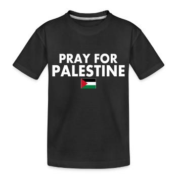 Pray for palestine - Kinder Premium Bio T-Shirt - Schwarz - Vorne