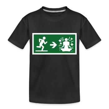 Sortir pour méditer - T-shirt bio Premium Enfant - noir - Devant