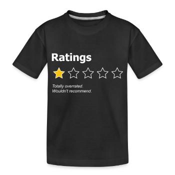 Des notes totalement surestimées - T-shirt bio Premium Enfant - noir - Devant